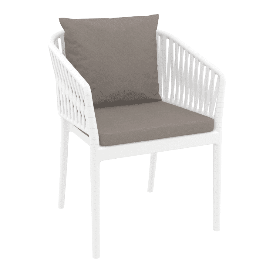 Portofino White Backrest Light Brown