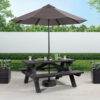 Zap Malvern Picnic Bench Klasse Parasol Sparta Parasol Base Insitu