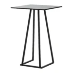 Linea Bar Height Table Square 70cm X 70cm Black Black Mfc Top