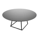 Linea Dining Table Round 180cm Dia Black Black Mfc Top