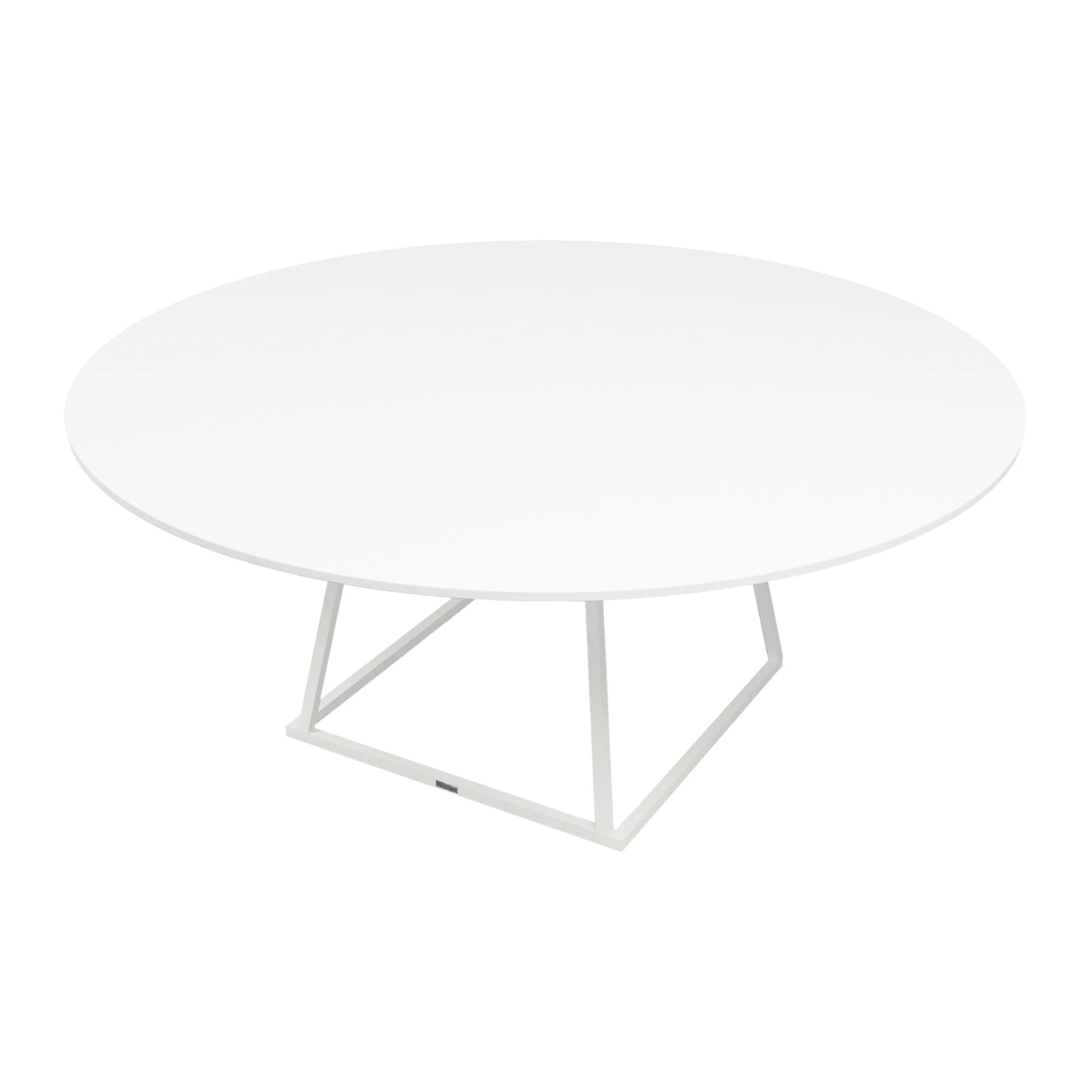 Linea Dining Table Round 180cm Dia White White Mfc Top