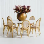 Linea Dining Table Round 180cm Dia White White Mfc Top Insitu 1