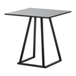 Linea Dining Table Square 70cm X 70cm Black Black Mfc Top