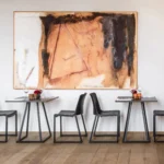 Linea Dining Table Square 70cm X 70cm Black Black Mfc Top Insitu