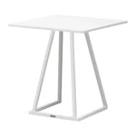 Linea Dining Table Square 70cm X 70cm White White Mfc Top