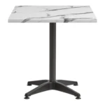 Enduratop Dining Height Table Square Carrara Marble Alby Table Base