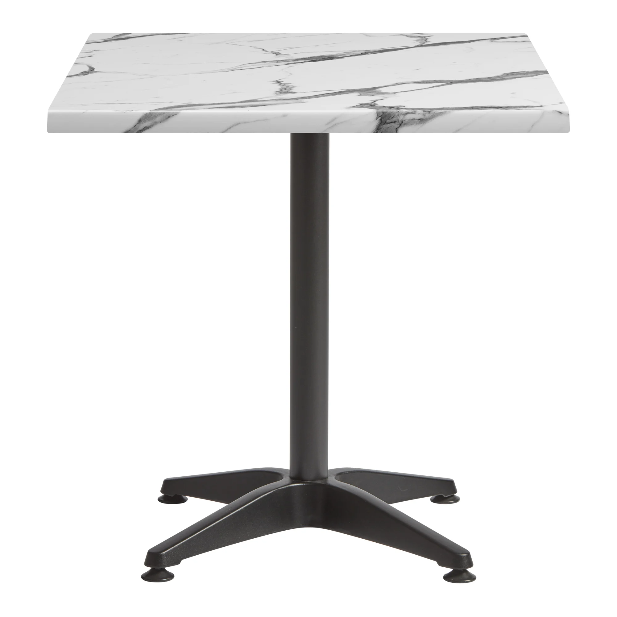 Enduratop Dining Height Table Square Carrara Marble Alby Table Base