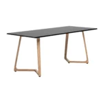 Wings Dining Table 180x80cm Oak Black Mfc Table Top