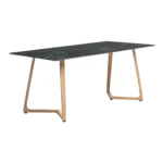 Wings Dining Table 180x80cm Oak Italian Stone Hpl Table Top