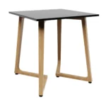 Wings Dining Table 70x70cm Oak Black Mfc Table Top