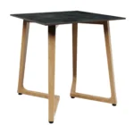 Wings Dining Table 70x70cm Oak Italian Stone Hpl Table Top