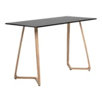 Wings Poseur Table 180x80cm Oak Black Mfc Table Top