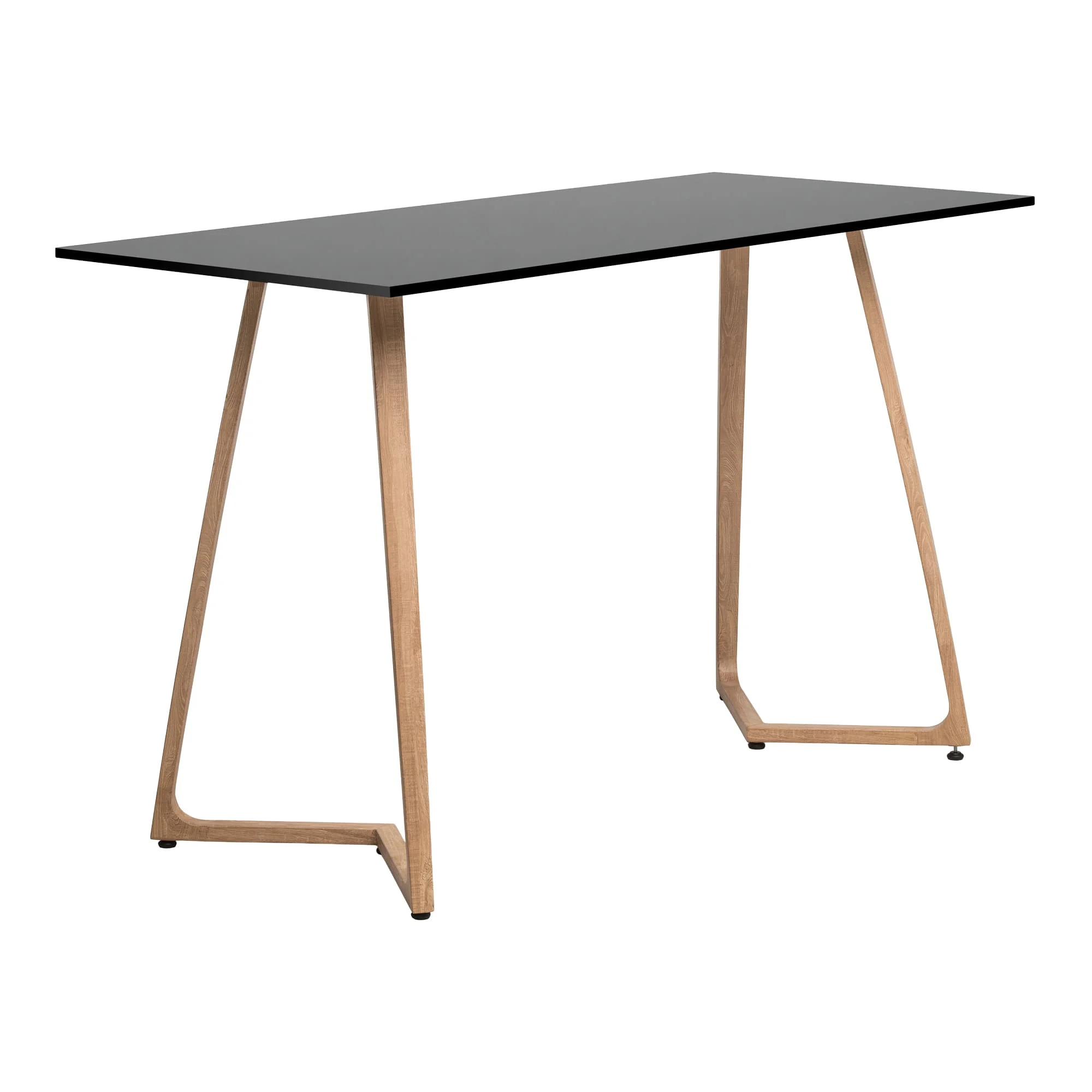 Wings Poseur Table 180x80cm Oak Black Mfc Table Top