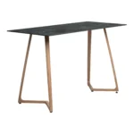 Wings Poseur Table 180x80cm Oak Italian Stone Hpl Table Top