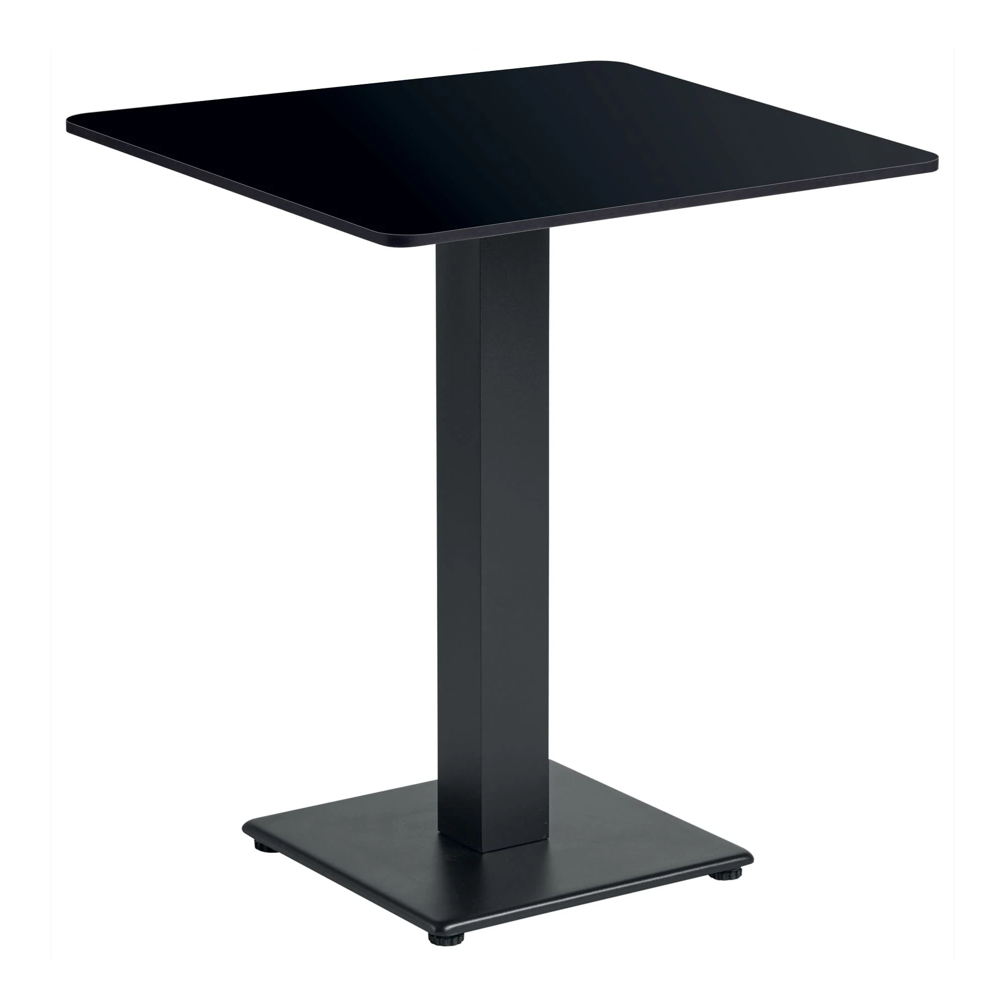 Extrema Dining Height Table Black Anzio Small Square Base Black1