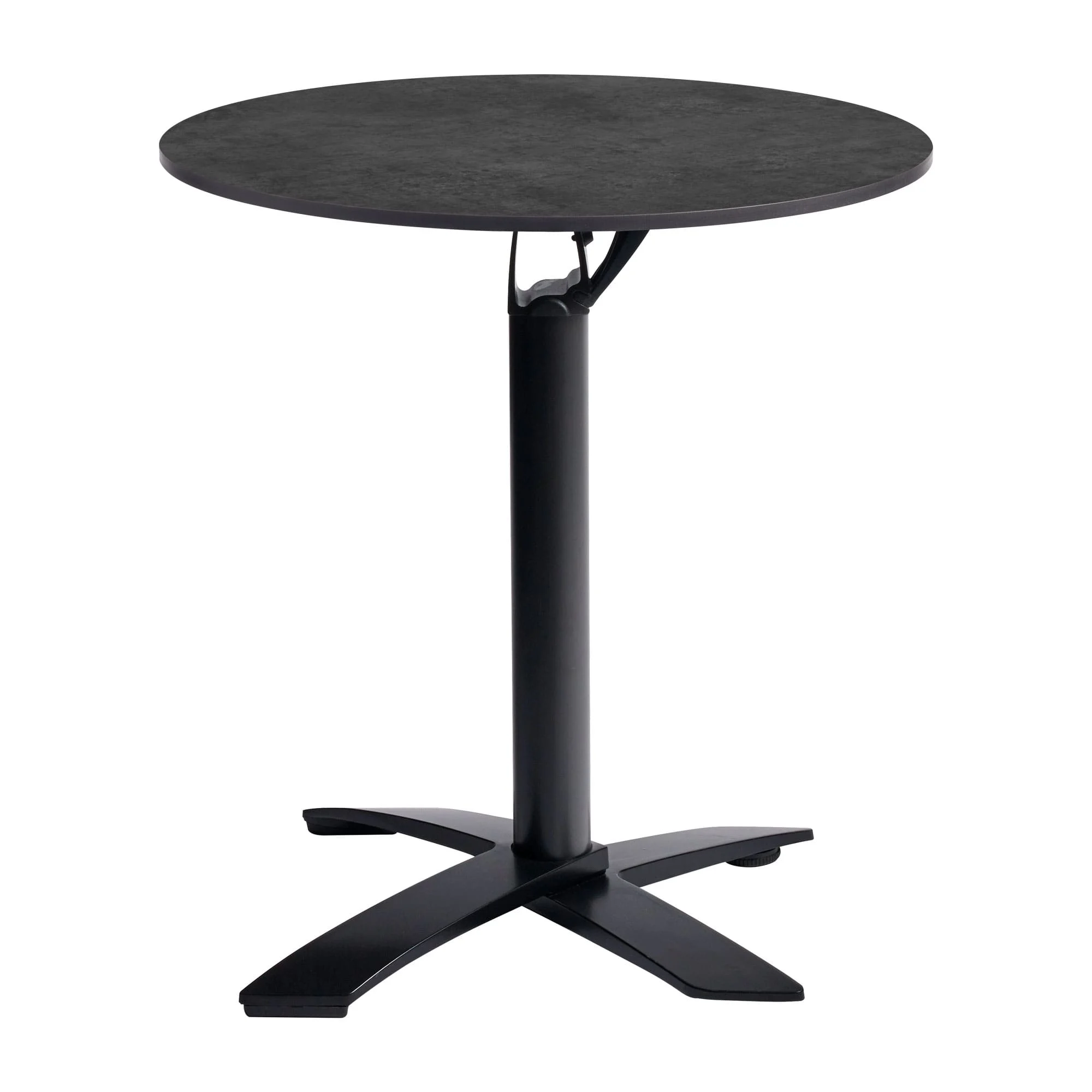 Extrema Dining Height Table Metallic Anthracite Arno Deluxe Flip Top Base Black