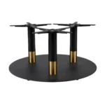 Boston Coffee Height Table Base Extra Large Round Black and Gold
