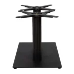 Boston Coffee Height Table Base Large Rectangular Fluted Black Side