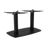 Boston Coffee Height Table Base Large Rectangular Radius Edges Black