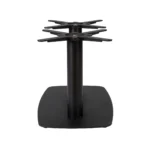 Boston Coffee Height Table Base Large Rectangular Radius Edges Black Side