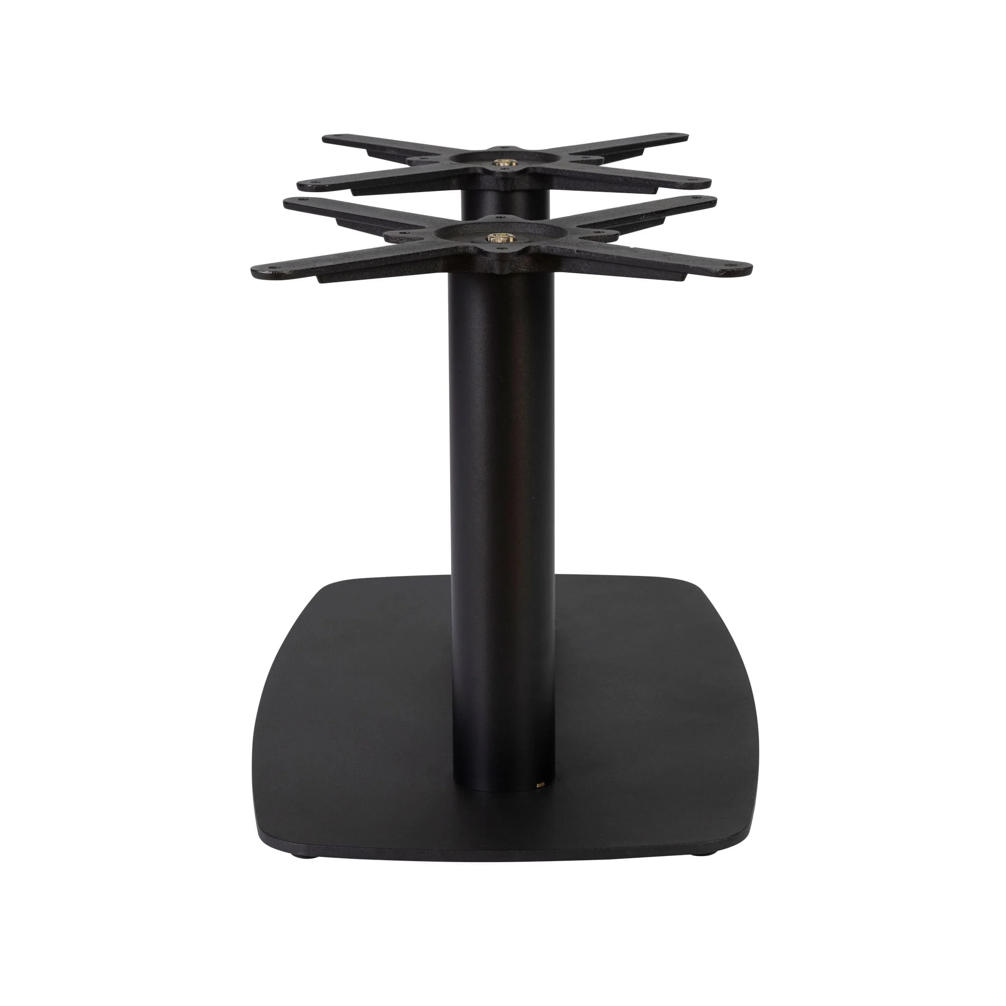 Boston Coffee Height Table Base Large Rectangular Radius Edges Black Side