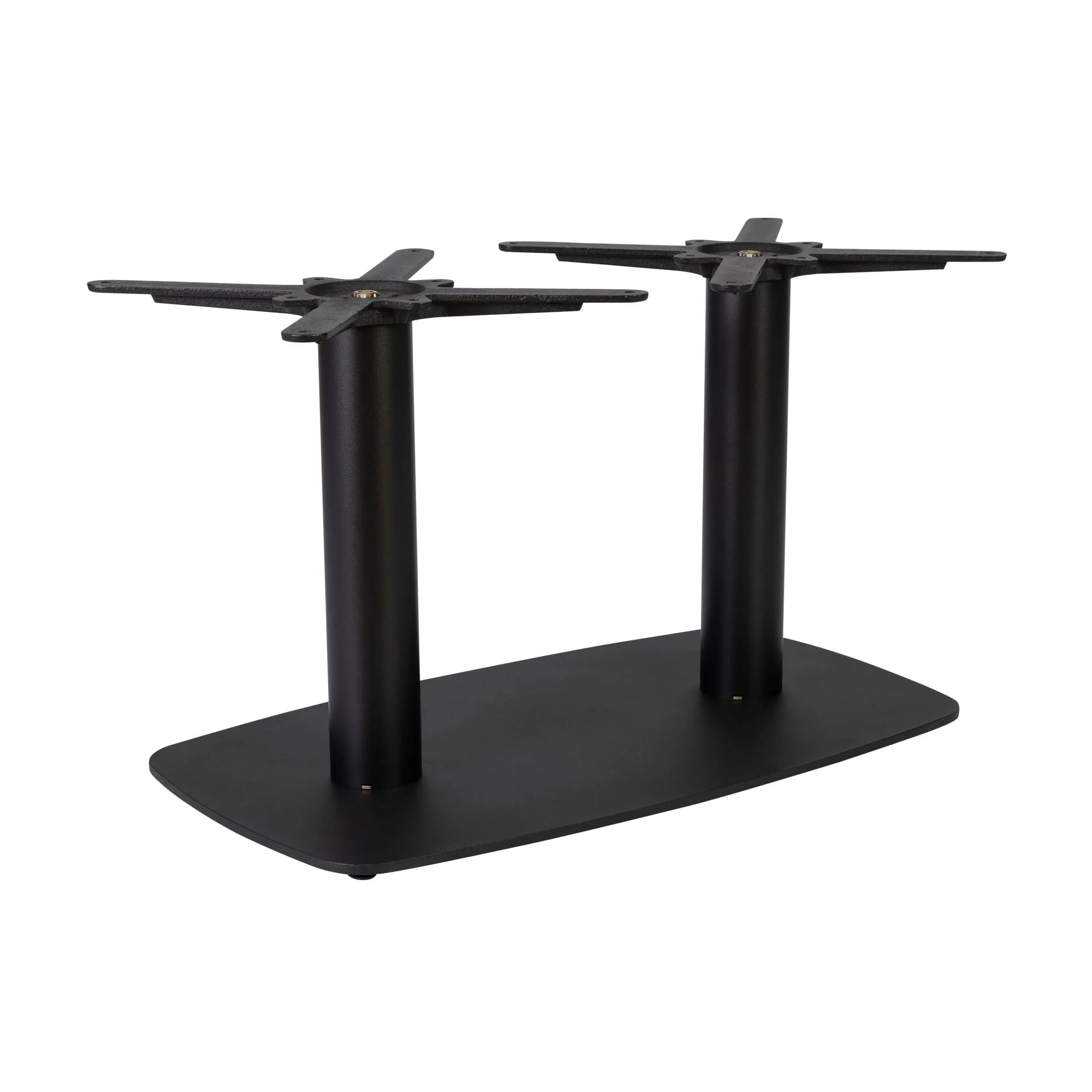 Boston Coffee Height Table Base Large Rectangular Radius Edges Black