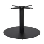 Boston Coffee Height Table Base Large Round Fluted Black