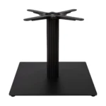 Boston Coffee Height Table Base Large Square Fluted Black Side