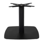 Boston Coffee Height Table Base Large Square Fluted Radius Edges Black Side