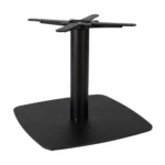 Boston Coffee Height Table Base Large Square Radius Edges Black