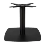 Boston Coffee Height Table Base Large Square Radius Edges Black Side