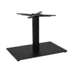Boston Coffee Height Table Base Small Rectangular Fluted Black
