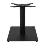Boston Coffee Height Table Base Small Rectangular Fluted Black Side