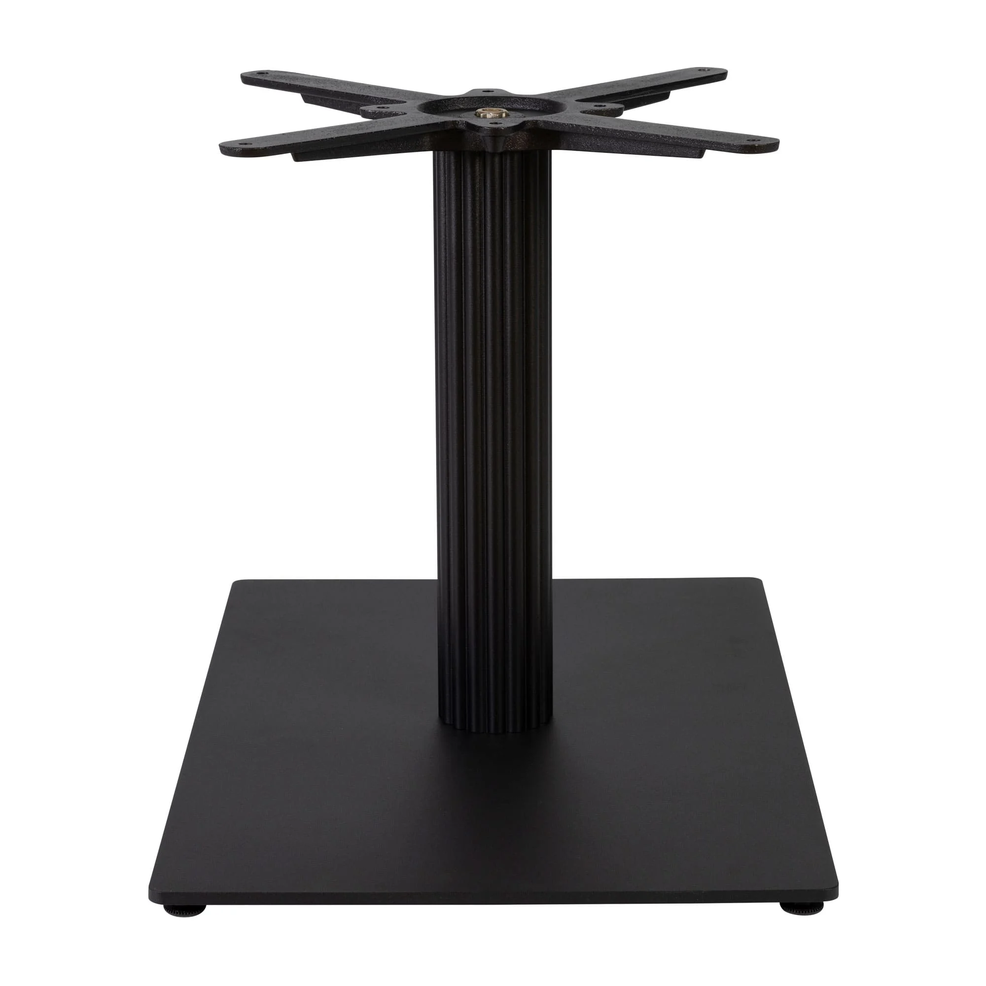 Boston Coffee Height Table Base Small Rectangular Fluted Black Side