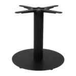 Boston Coffee Height Table Base Small Round Fluted Black