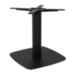 Boston Coffee Height Table Base Small Square Fluted Radius Edges Black