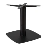 Boston Coffee Height Table Base Small Square Radius Edges Black