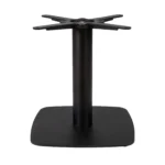 Boston Coffee Height Table Base Small Square Radius Edges Black Side