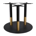 Boston Dining Height Table Base Extra Large Round Black and Gold