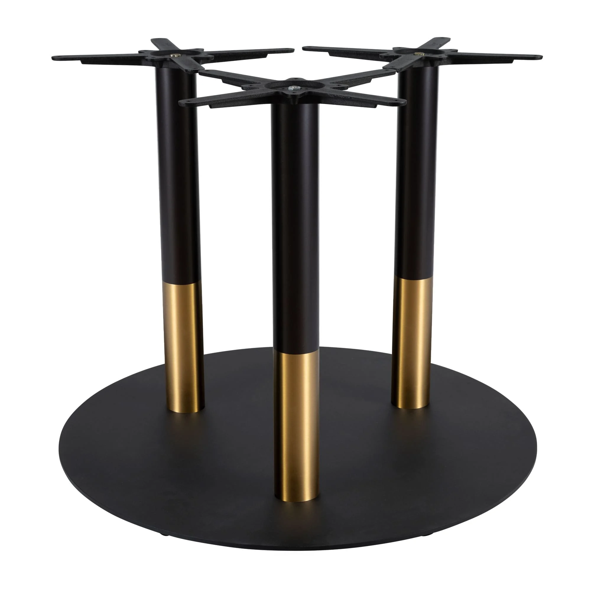 Boston Dining Height Table Base Extra Large Round Black and Gold