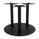 Boston Dining Height Table Base Extra Large Round Fluted Black