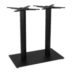 Boston Dining Height Table Base Large Rectangular Fluted Black