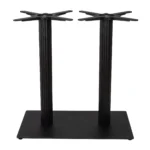 Boston Dining Height Table Base Large Rectangular Fluted Black Side