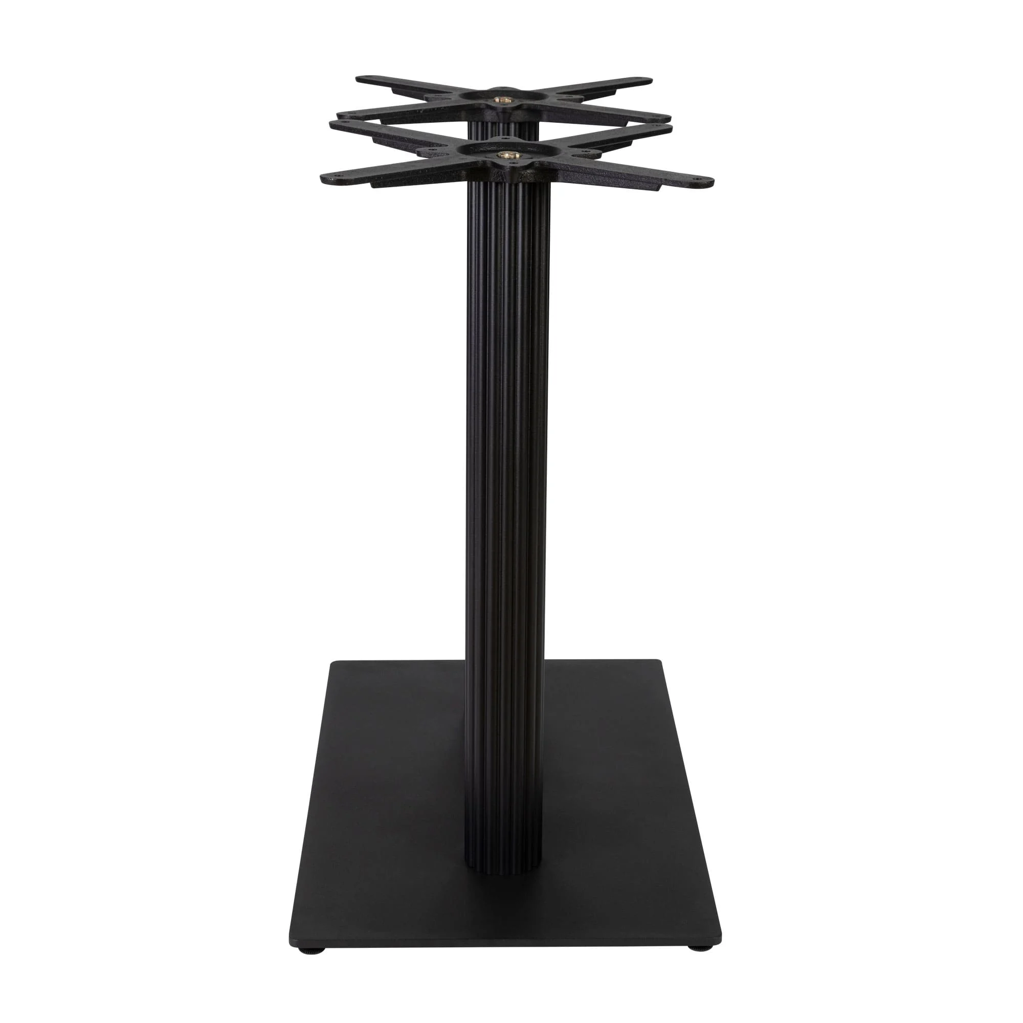 Boston Dining Height Table Base Large Rectangular Fluted Black Side