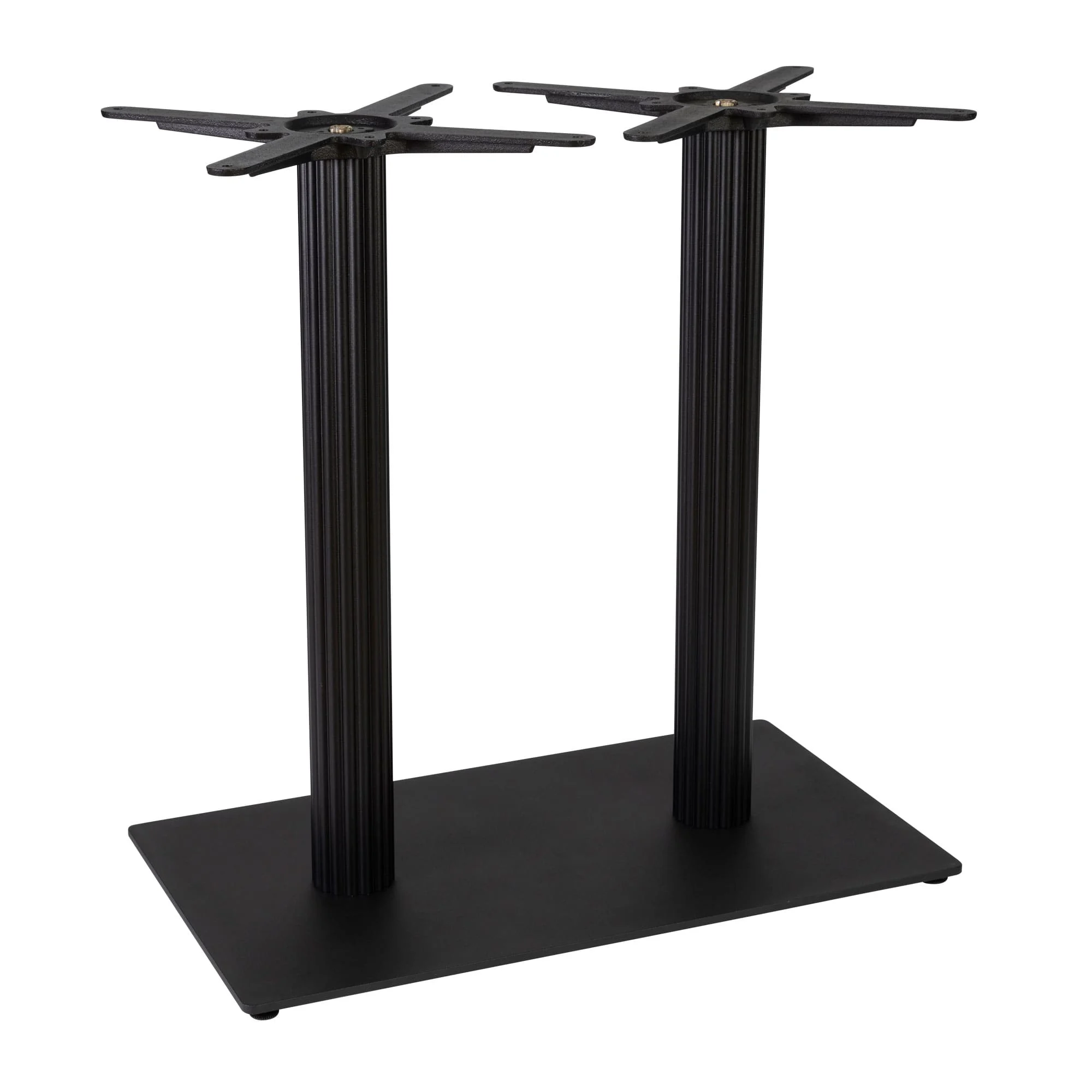 Boston Dining Height Table Base Large Rectangular Fluted Black