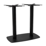 Boston Dining Height Table Base Large Rectangular Radius Edges Black