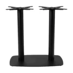 Boston Dining Height Table Base Large Rectangular Radius Edges Black Side