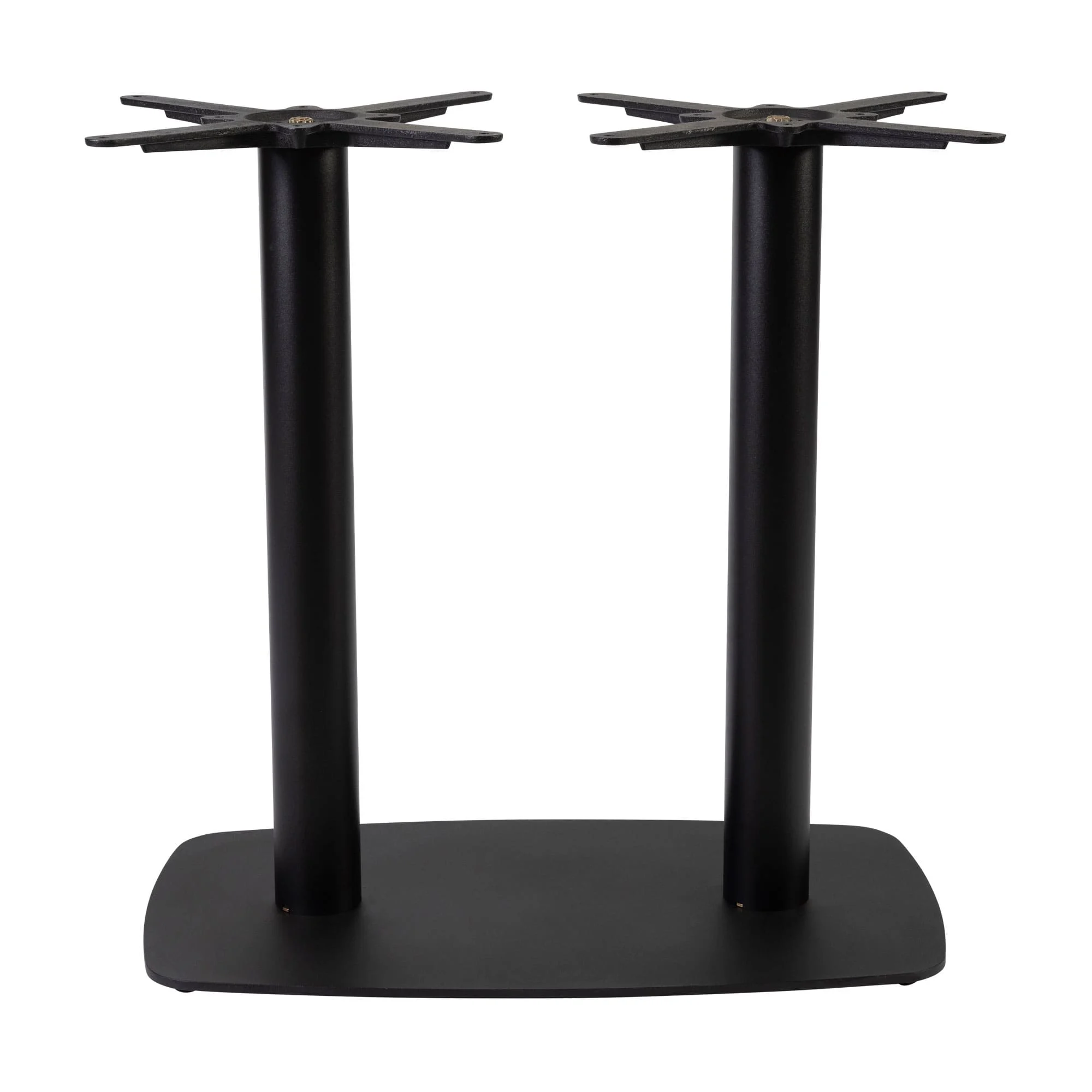 Boston Dining Height Table Base Large Rectangular Radius Edges Black Side