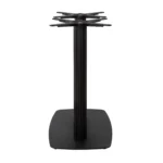 Boston Dining Height Table Base Large Rectangular Radius Edges Fluted Black Side