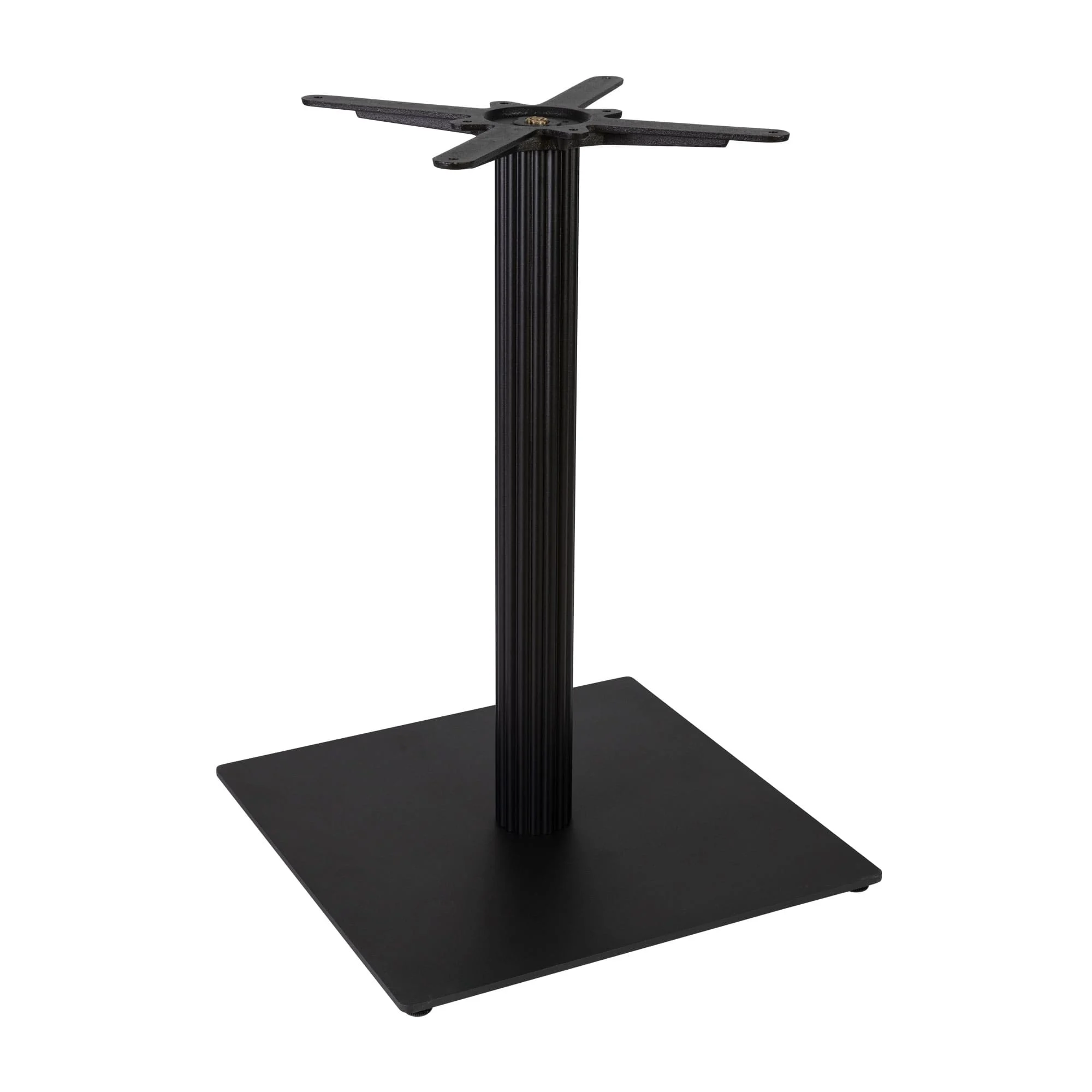 Boston Dining Height Table Base Large Square Fluted Black
